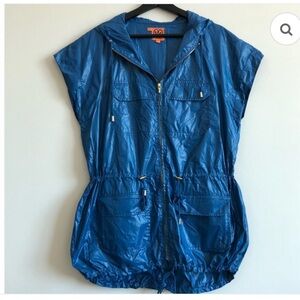 Tory Burch Blue Ean Hooded Jacket